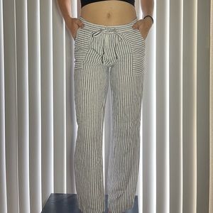 Striped linen pants